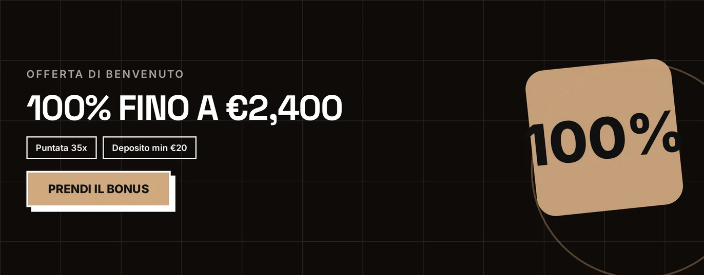 Ottieni il bonus di benvenuto